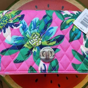 Vera Bradley Turnlock Crossbody in Tropical Paradise